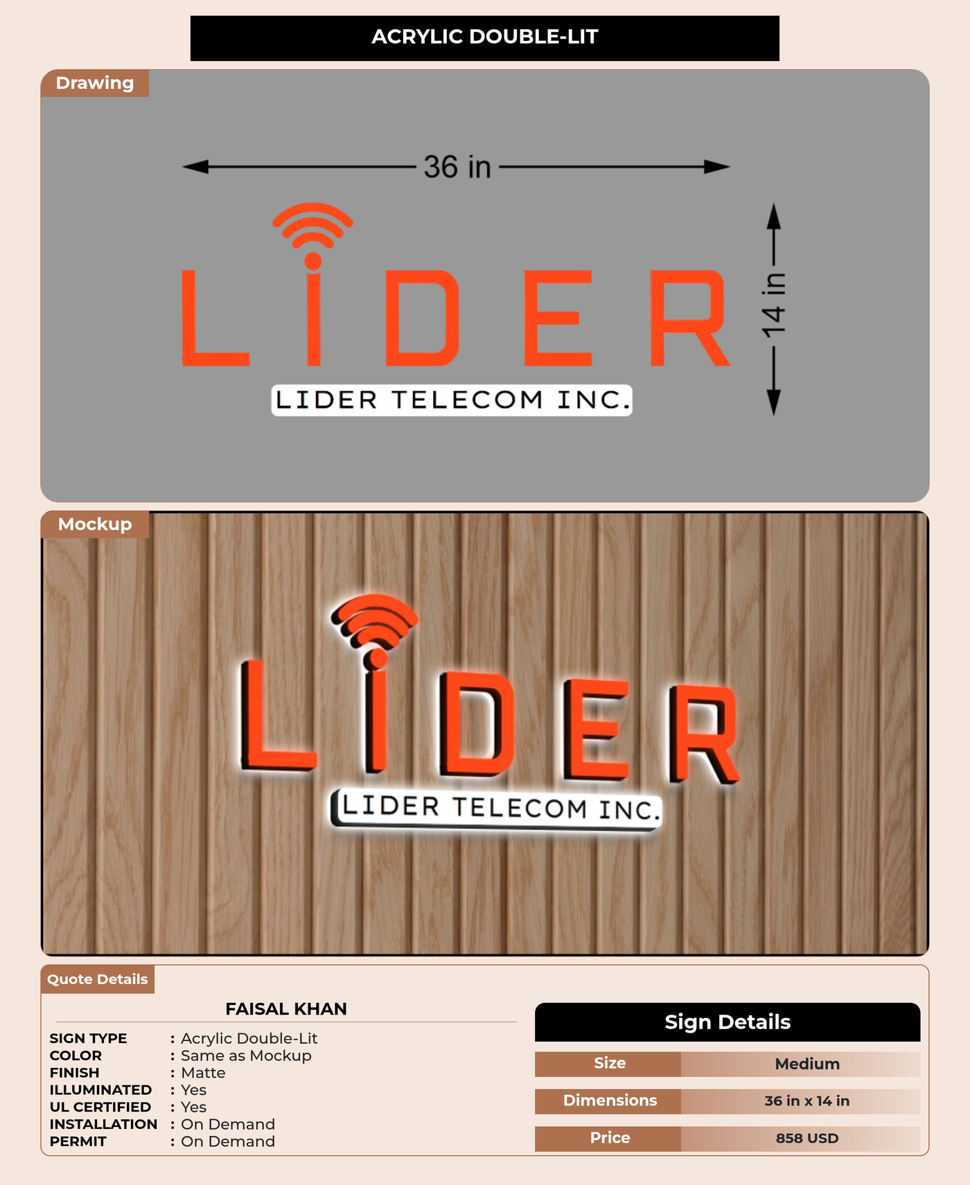 CUSTOM MOCKUP SIGN FOR Faisal Khan