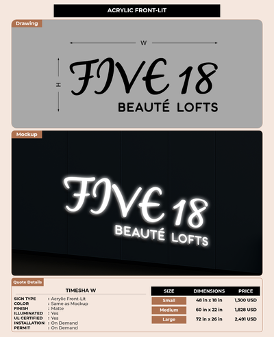 CUSTOM MOCKUP SIGN FOR timesha w