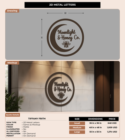 CUSTOM MOCKUP SIGN FOR tiffany frith