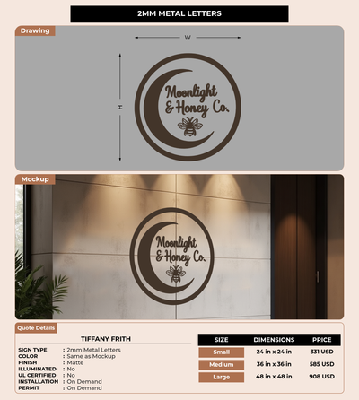 CUSTOM MOCKUP SIGN FOR tiffany frith