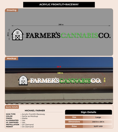 CUSTOM MOCKUP SIGN FOR Michael farmer