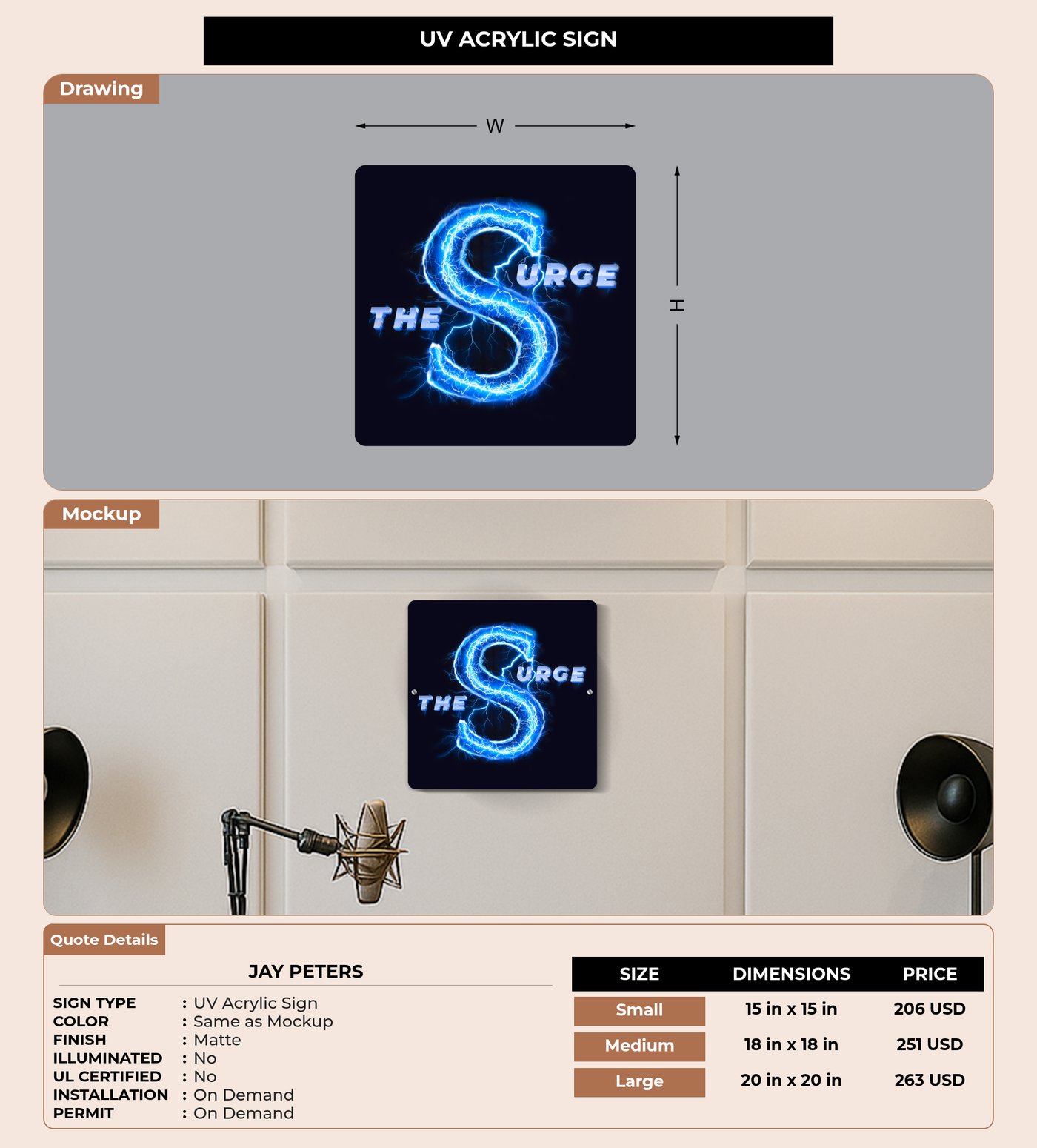 CUSTOM MOCKUP SIGN FOR Jay Peters