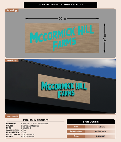 CUSTOM MOCKUP SIGN FOR Paul John Bischoff