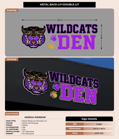 CUSTOM MOCKUP SIGN FOR Monica Johnson