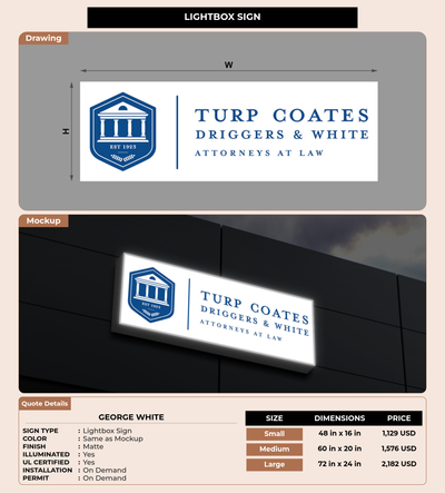 CUSTOM MOCKUP SIGN FOR George White