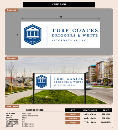 CUSTOM MOCKUP SIGN FOR George White