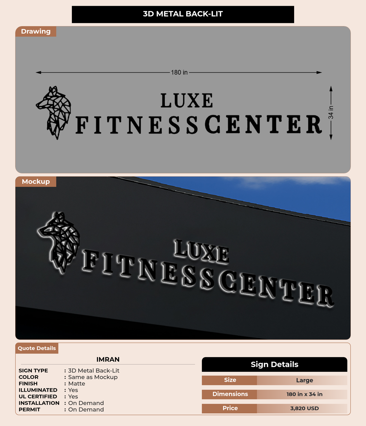 CUSTOM MOCKUP SIGN FOR Imran