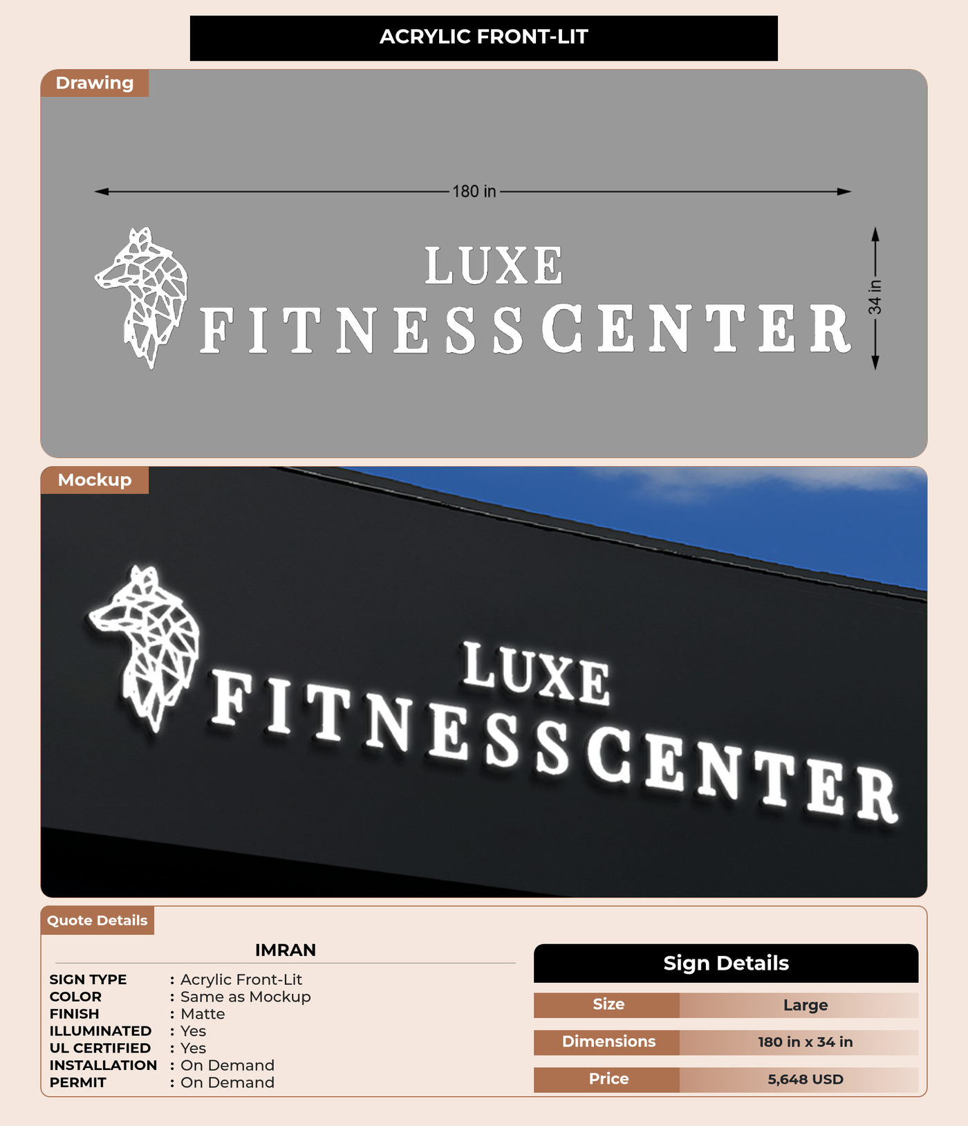 CUSTOM MOCKUP SIGN FOR Imran