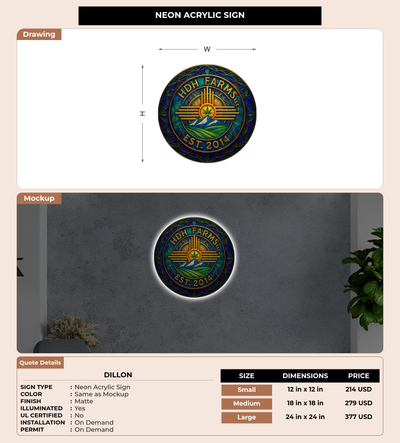 CUSTOM MOCKUP SIGN FOR Dillon