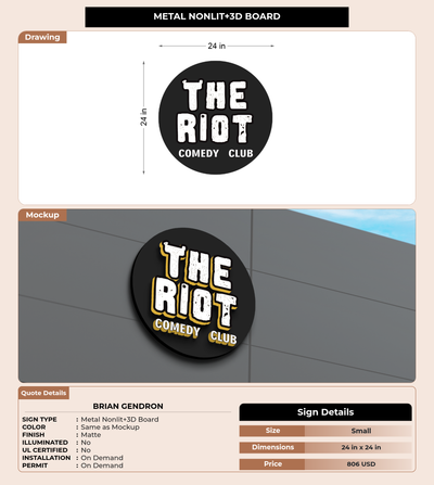 CUSTOM MOCKUP SIGN FOR Brian Gendron