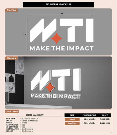 CUSTOM MOCKUP SIGN FOR Chris Lambert