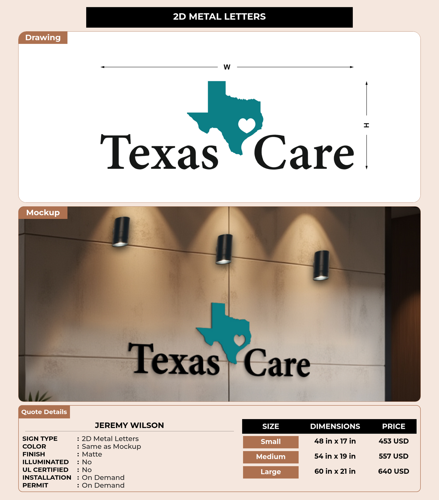 CUSTOM MOCKUP SIGN FOR Jeremy Wilson