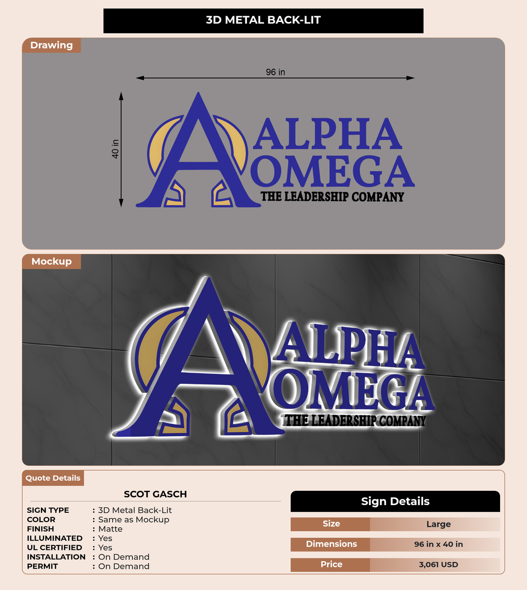 CUSTOM MOCKUP SIGN FOR Scot Gasch