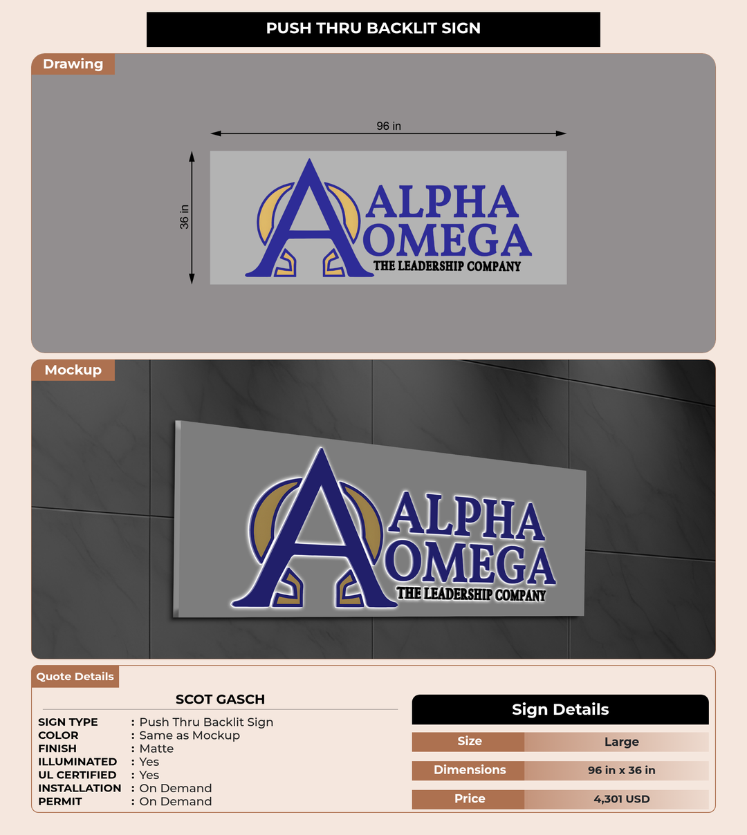CUSTOM MOCKUP SIGN FOR Scot Gasch