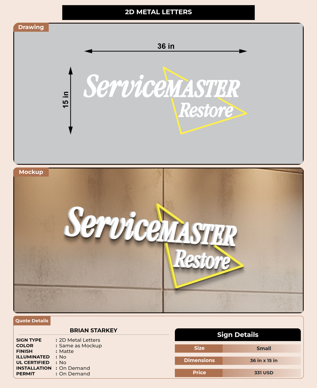 CUSTOM MOCKUP SIGN FOR Brian Starkey