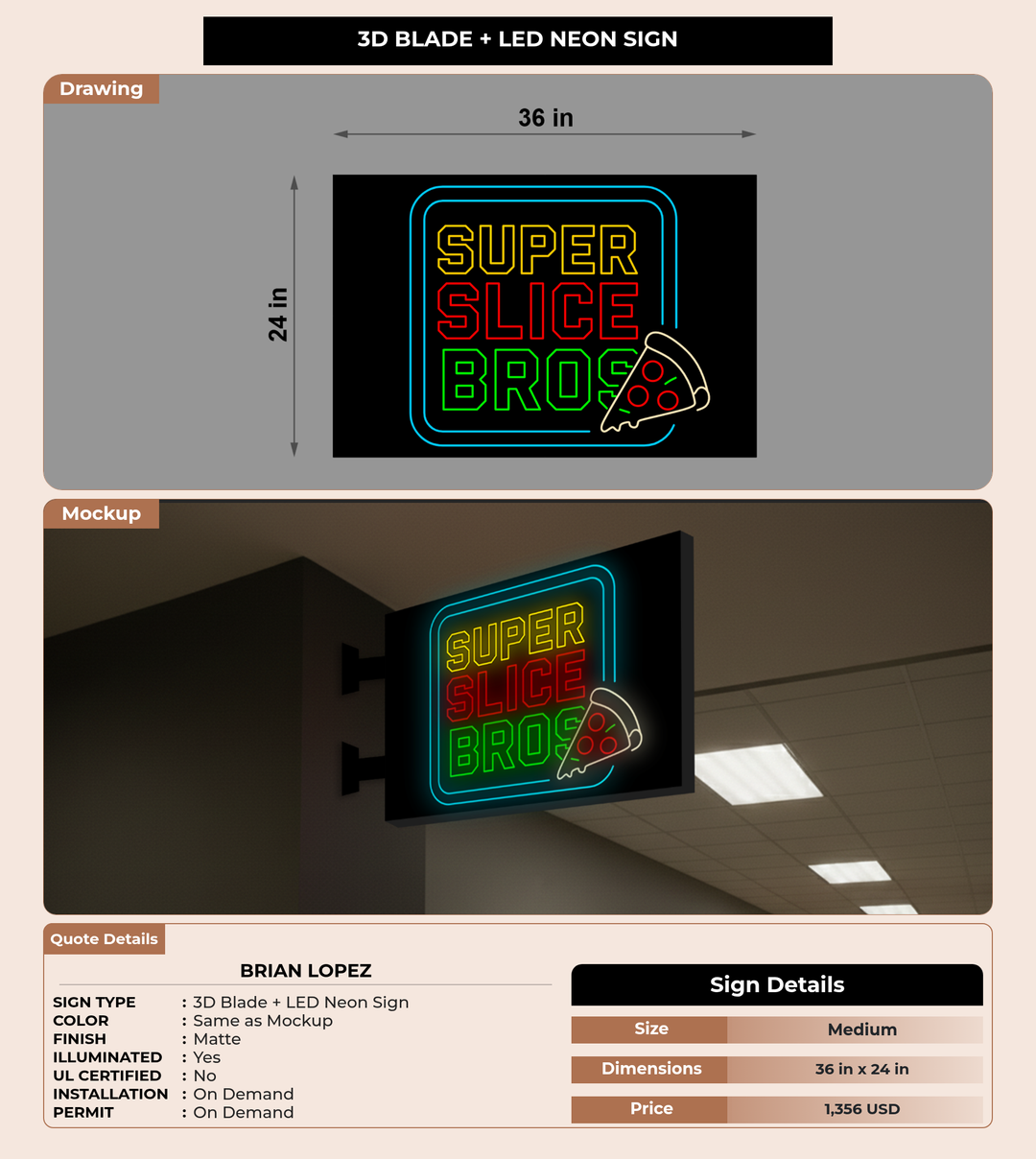 CUSTOM MOCKUP SIGN FOR BRIAN LOPEZ