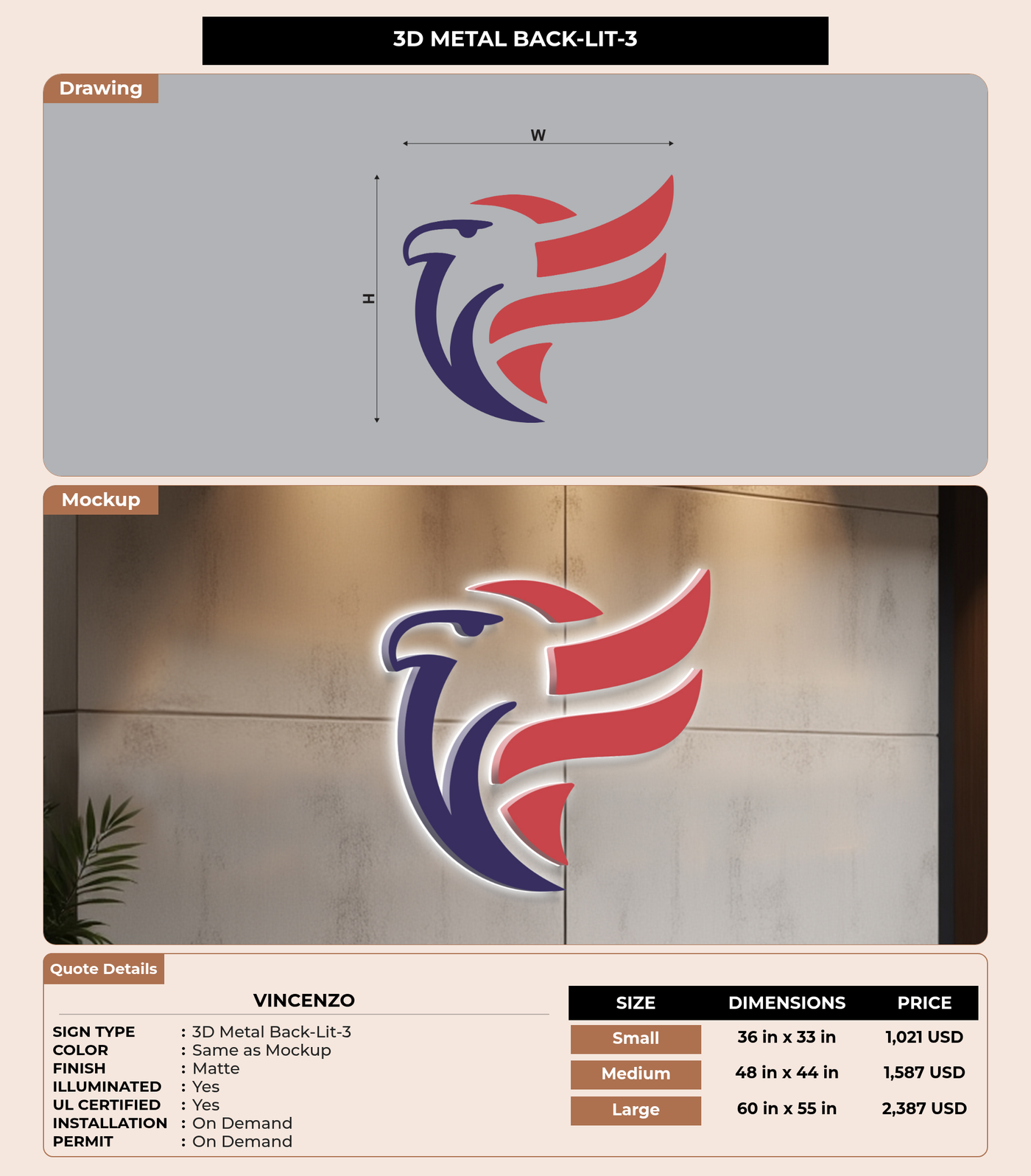 CUSTOM MOCKUP SIGN FOR Vincenzo