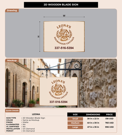 CUSTOM MOCKUP SIGN FOR Leona