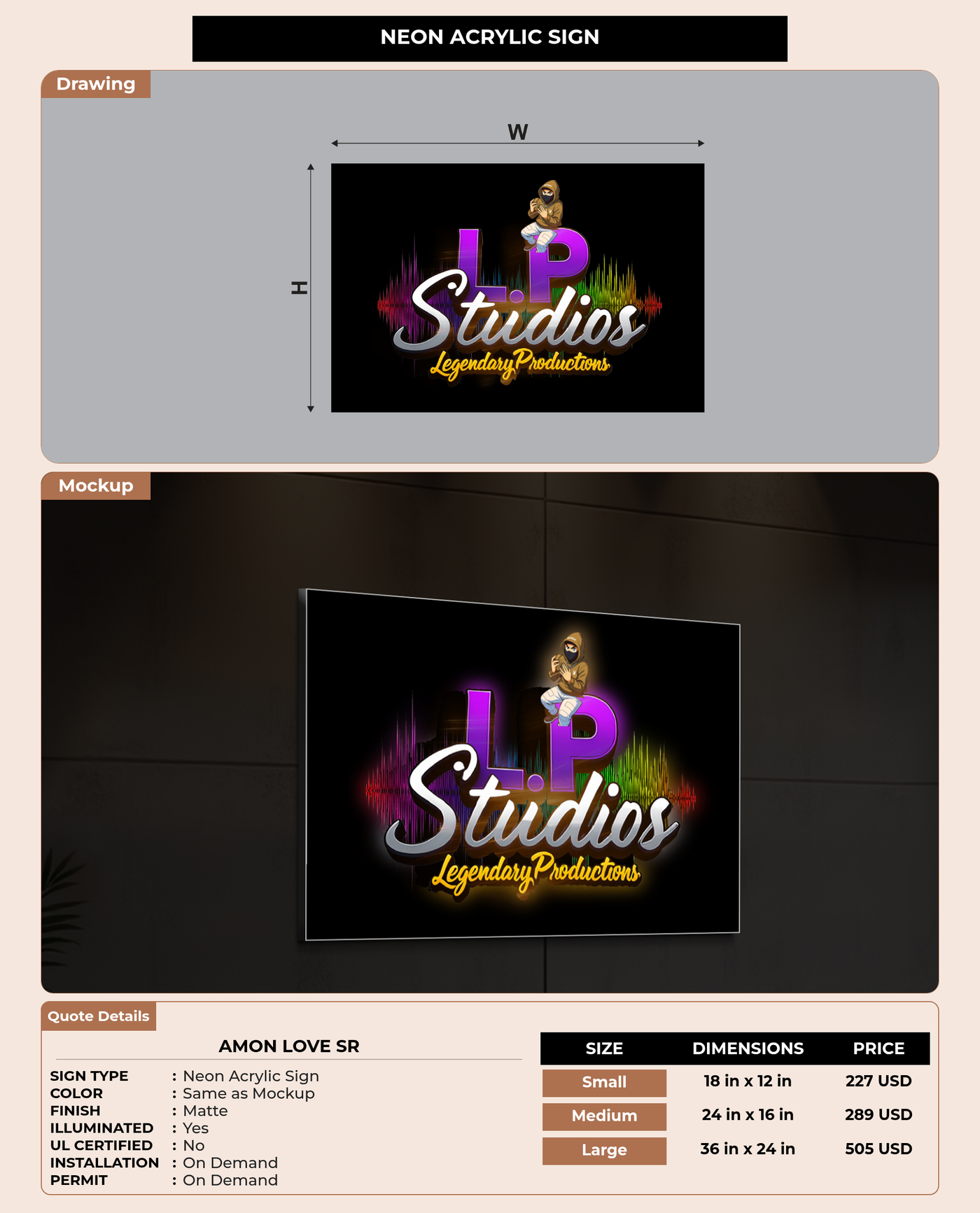 CUSTOM MOCKUP SIGN FOR Amon Love Sr