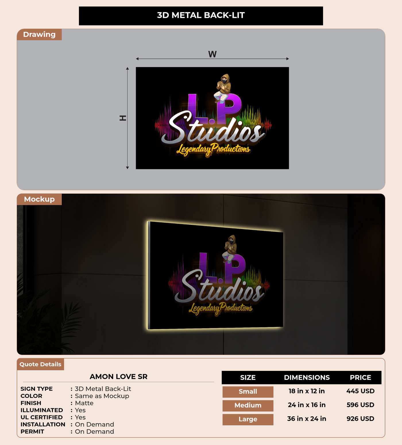 CUSTOM MOCKUP SIGN FOR Amon Love Sr