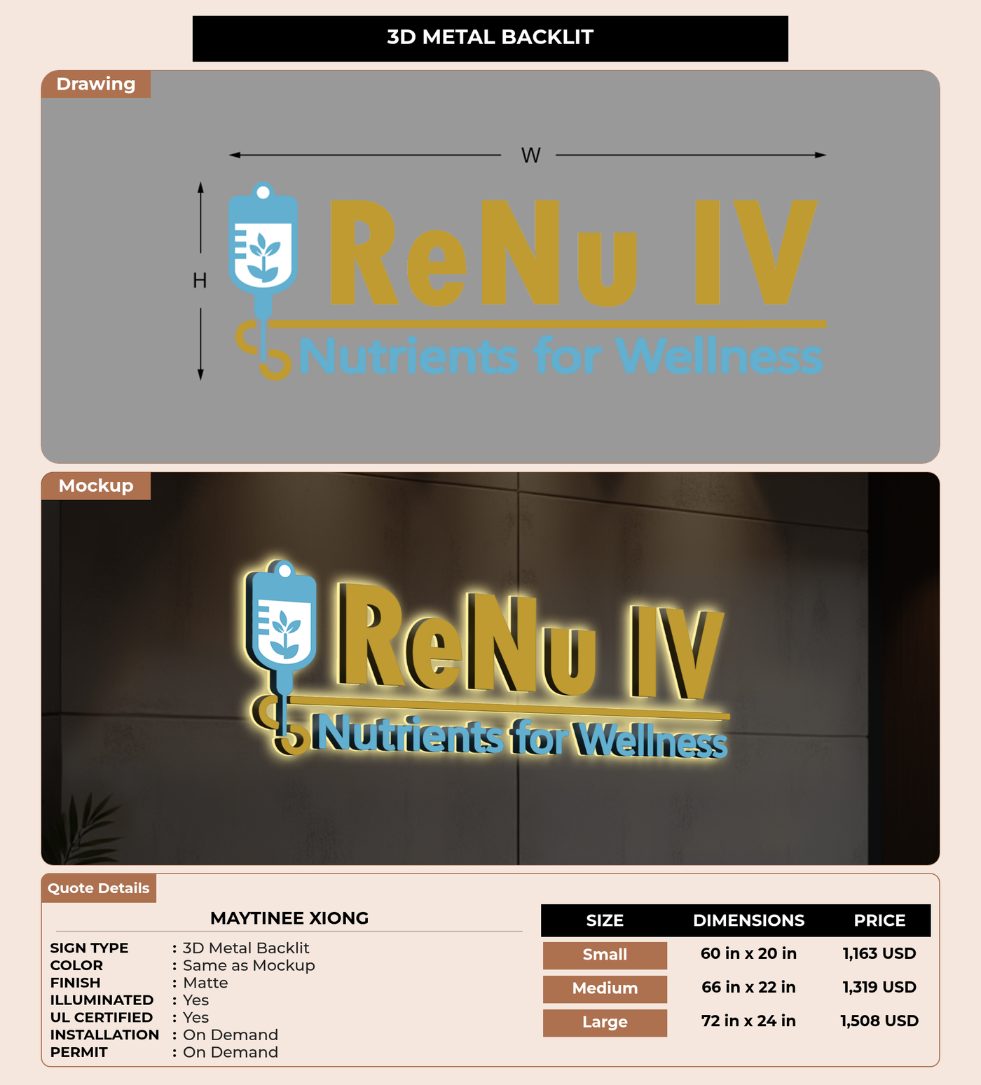 CUSTOM MOCKUP SIGN FOR Maytinee Xiong