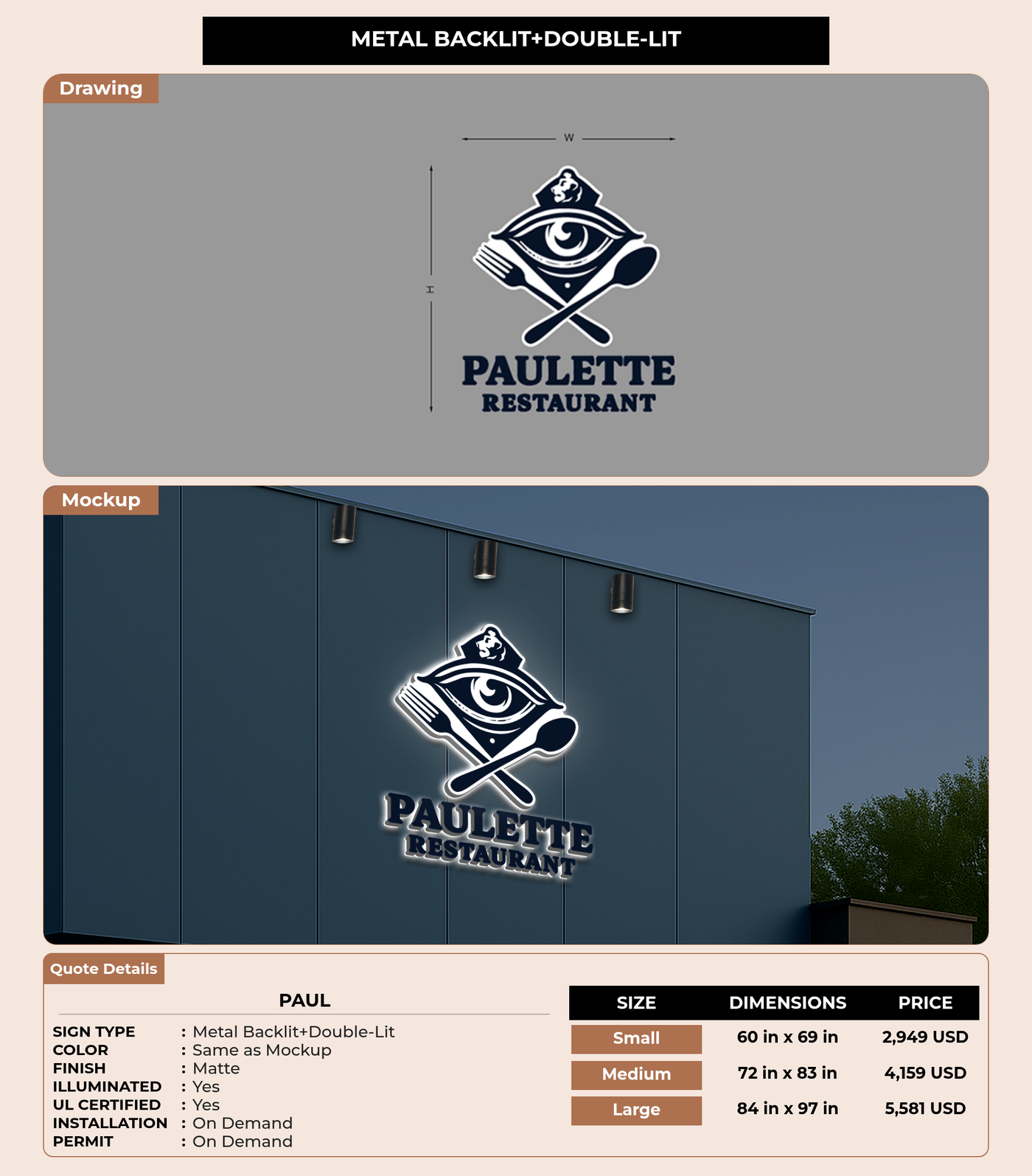 CUSTOM MOCKUP SIGN FOR Paul