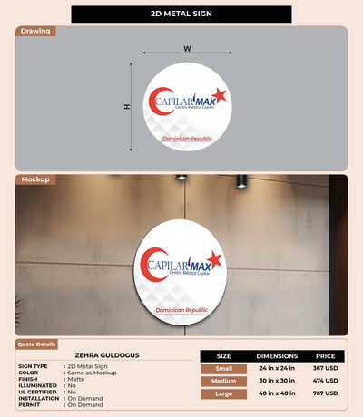 CUSTOM MOCKUP SIGN FOR ZEHRA GULDOGUS