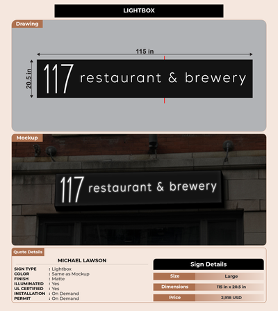 CUSTOM MOCKUP SIGN FOR Michael Lawson