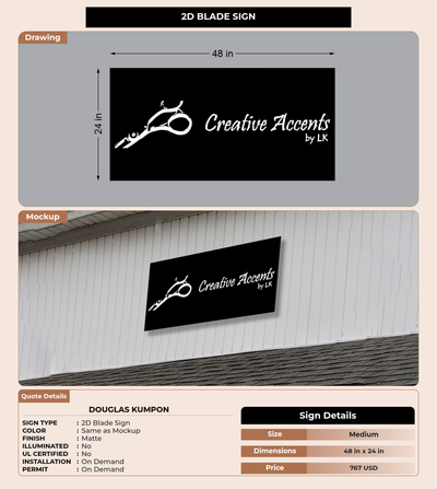 CUSTOM MOCKUP SIGN FOR Douglas Kumpon