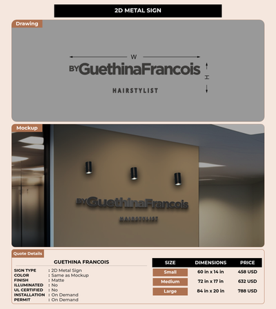 CUSTOM MOCKUP SIGN FOR Guethina Francois