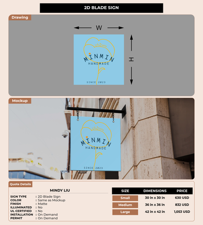 CUSTOM MOCKUP SIGN FOR Mindy Liu