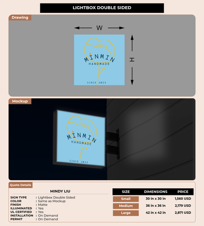 CUSTOM MOCKUP SIGN FOR Mindy Liu