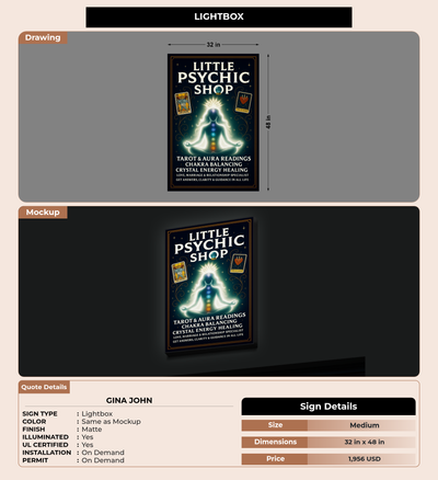 CUSTOM MOCKUP SIGN FOR Gina John