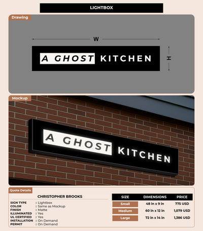 CUSTOM MOCKUP SIGN FOR CHRISTOPHER BROOKS