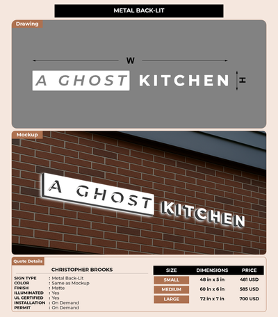 CUSTOM MOCKUP SIGN FOR CHRISTOPHER BROOKS