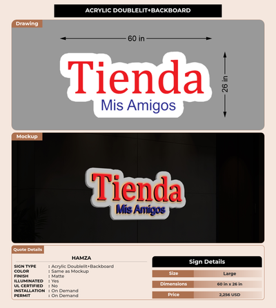 CUSTOM MOCKUP SIGN FOR Hamza