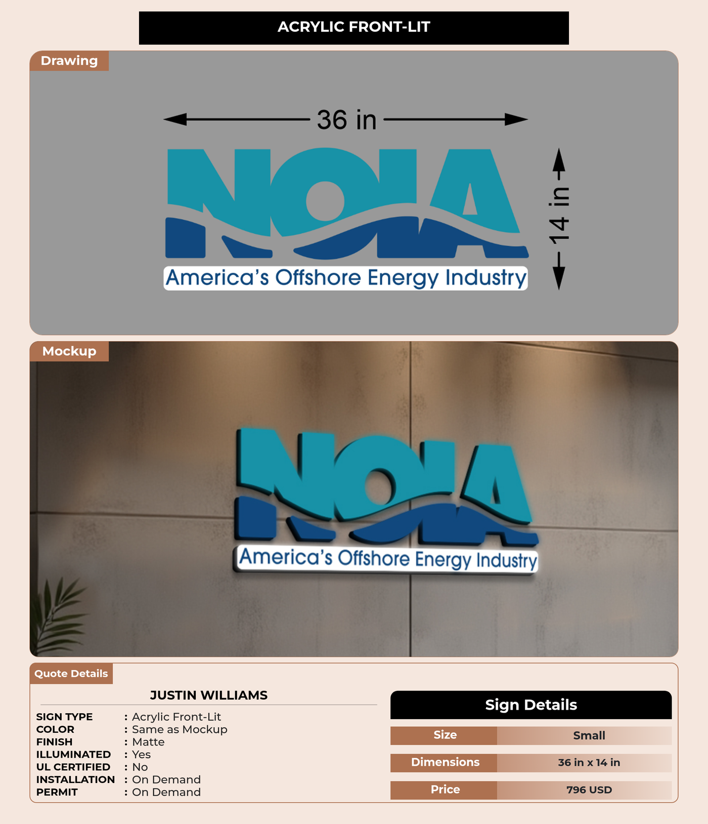 CUSTOM MOCKUP SIGN FOR Justin Williams