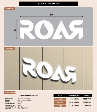 CUSTOM MOCKUP SIGN FOR sarah longshore