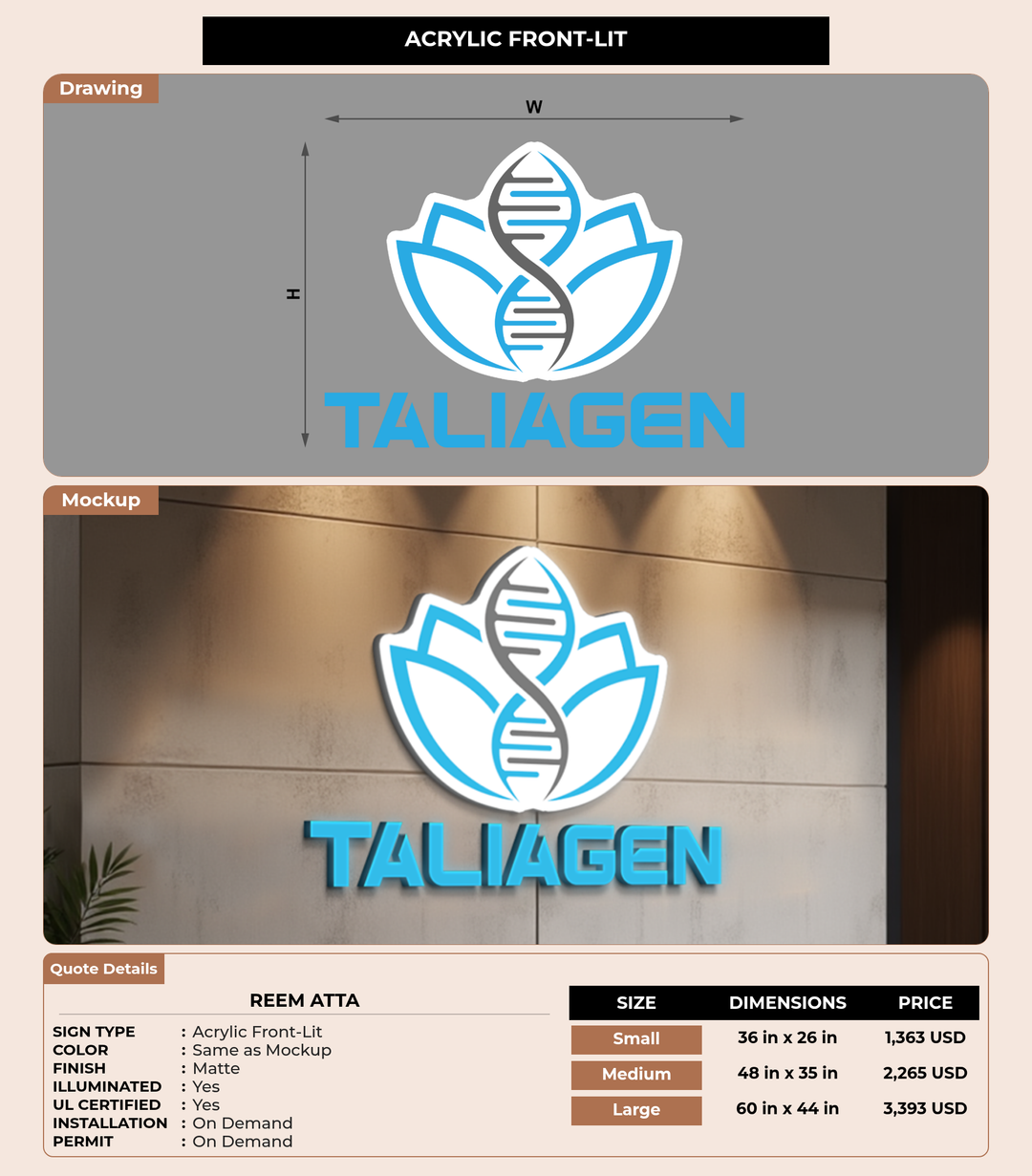 CUSTOM MOCKUP SIGN FOR Reem Atta
