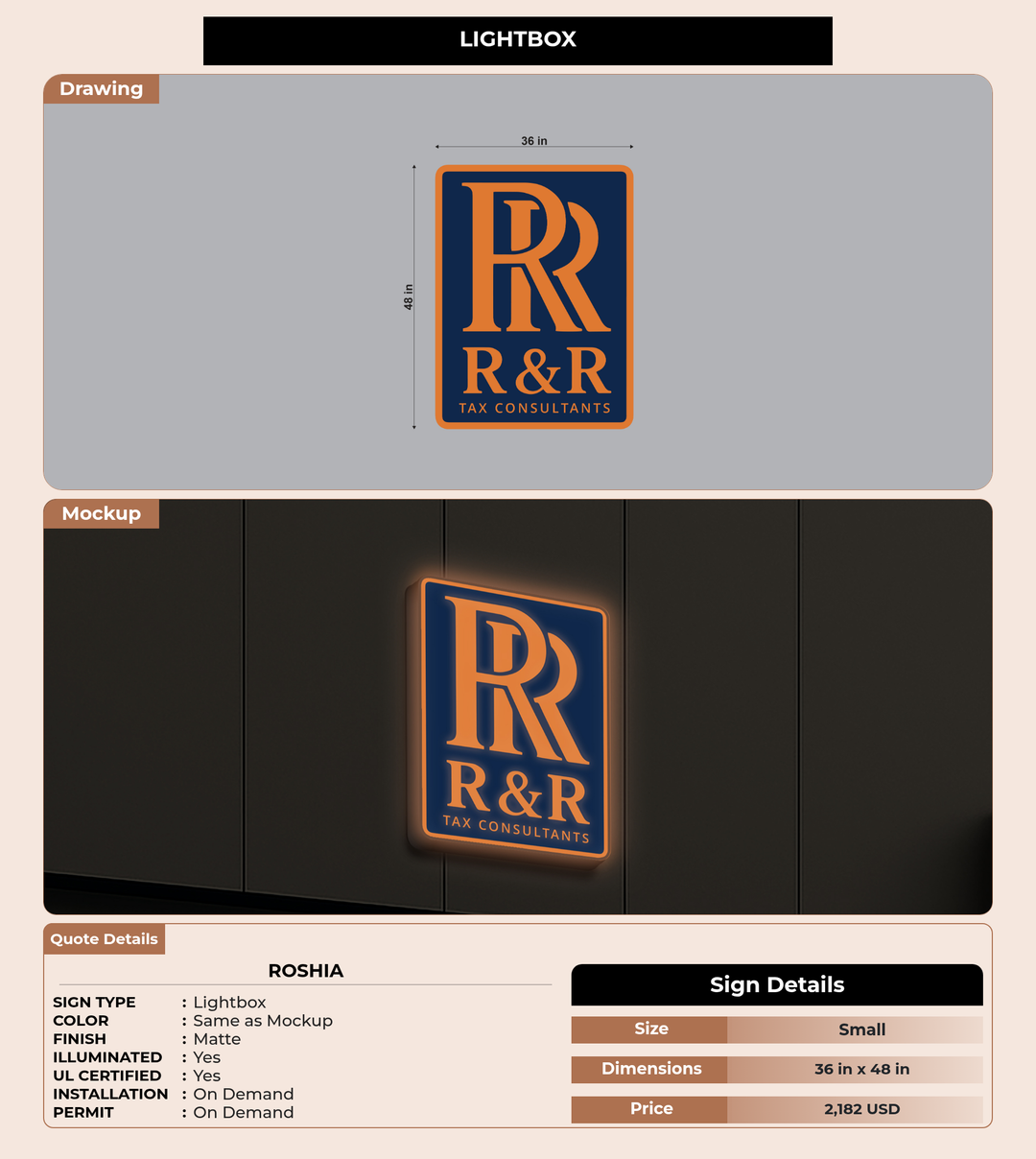 CUSTOM MOCKUP SIGN FOR Roshia