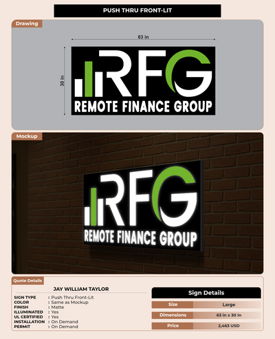 CUSTOM MOCKUP SIGN FOR JAY WILLIAM TAYLOR