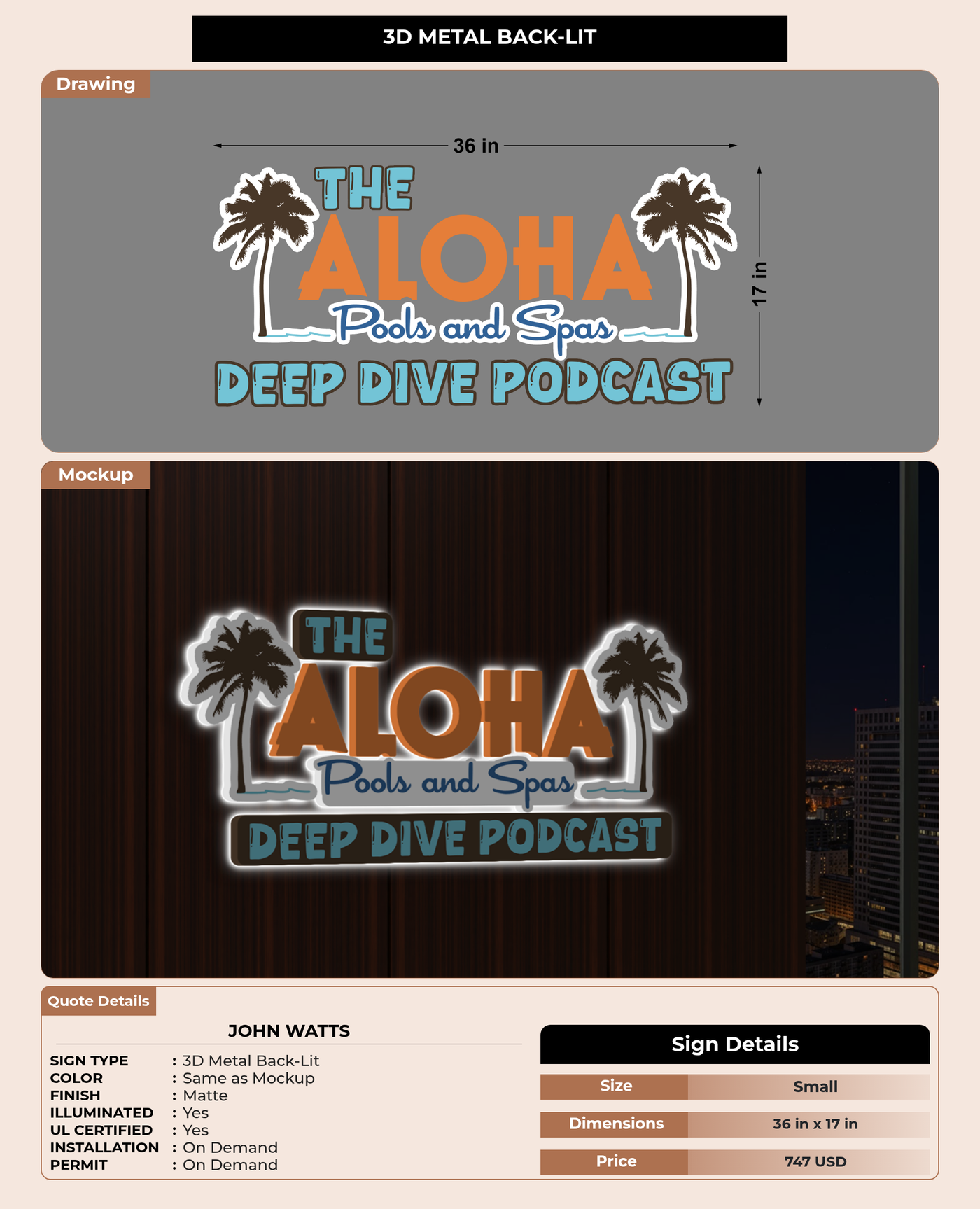 CUSTOM MOCKUP SIGN FOR John Watts