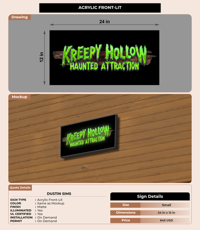 CUSTOM MOCKUP SIGN FOR Dustin Sims