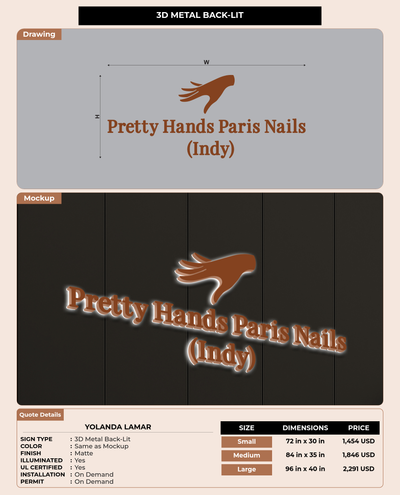 CUSTOM MOCKUP SIGN FOR Yolanda Lamar