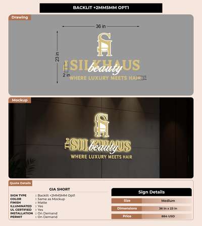 CUSTOM MOCKUP SIGN FOR Gia Short