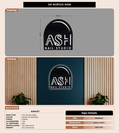 CUSTOM MOCKUP SIGN FOR Ashley