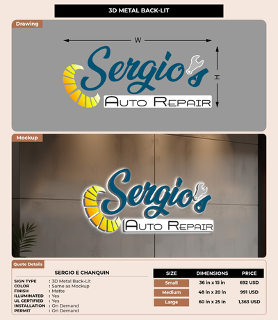 CUSTOM MOCKUP SIGN FOR Sergio E Chanquin