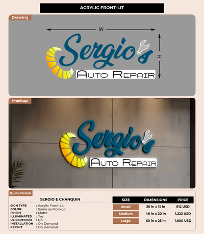 CUSTOM MOCKUP SIGN FOR Sergio E Chanquin