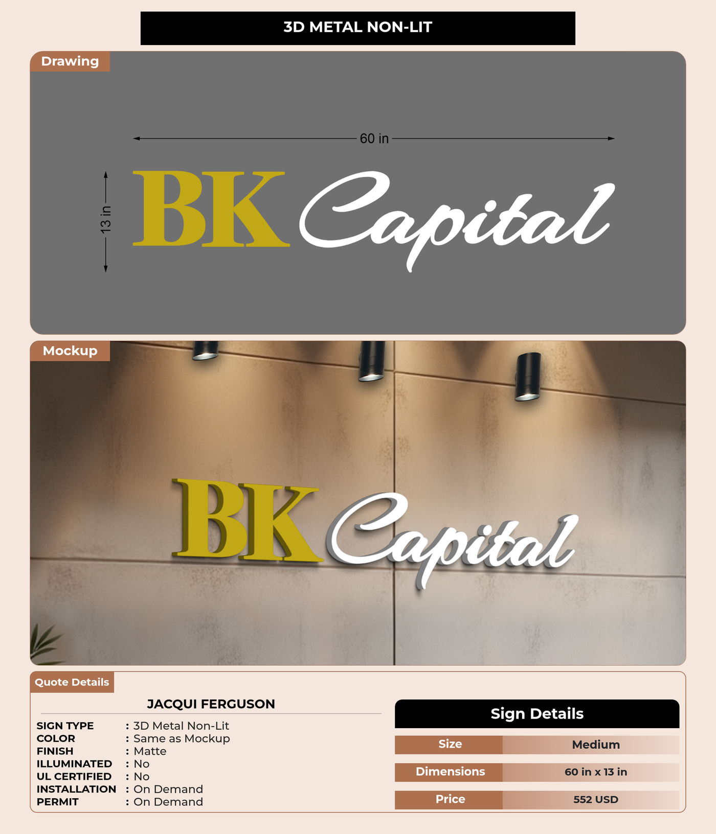 CUSTOM MOCKUP SIGN FOR Jacqui Ferguson