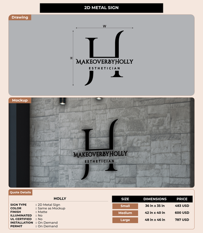 CUSTOM MOCKUP SIGN FOR Holly